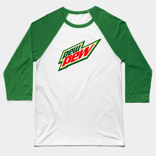 Pew Pew Baseball T-Shirt by AngryMongoAff